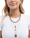 Keen Keys - Green Necklace - Paparazzi Accessories Necklace Bedazzle Me Pretty Mobile Fashion Boutique