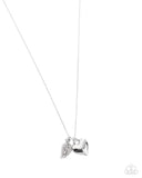 Keep it LEAF - White Necklace - Paparazzi Accessories Necklace Bedazzle Me Pretty Mobile Fashion Boutique