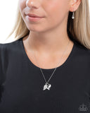 Keep it LEAF - White Necklace - Paparazzi Accessories Necklace Bedazzle Me Pretty Mobile Fashion Boutique