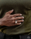 Knockout Tournament - White Ring - Paparazzi Accessories Ring Bedazzle Me Pretty Mobile Fashion Boutique