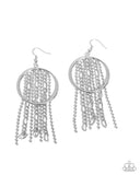 Laborious Lure - Silver Earrings - Paparazzi Accessories Earrings Bedazzle Me Pretty Mobile Fashion Boutique