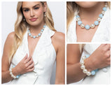 Lacy Lady - Blue Complete Look  - Paparazzi Accessories Bedazzle Me Pretty Mobile Fashion Boutique