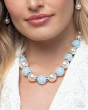 Lacy Lady - Blue Complete Look  - Paparazzi Accessories Bedazzle Me Pretty Mobile Fashion Boutique