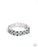 Ladylike Lattice - Green Bracelet - Paparazzi Accessories Bracelet Bedazzle Me Pretty Mobile Fashion Boutique