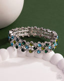 Ladylike Lattice - Green Bracelet - Paparazzi Accessories Bracelet Bedazzle Me Pretty Mobile Fashion Boutique