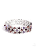 Ladylike Lattice - Purple Bracelet - Paparazzi Accessories Bracelet Bedazzle Me Pretty Mobile Fashion Boutique
