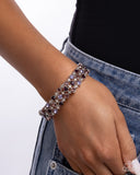 Ladylike Lattice - Purple Bracelet - Paparazzi Accessories Bracelet Bedazzle Me Pretty Mobile Fashion Boutique