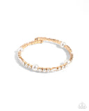 Ladylike Leader - Gold Bracelet - Paparazzi Accessories Bracelet Bedazzle Me Pretty Mobile Fashion Boutique