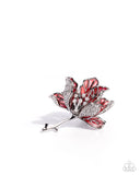 Ladylike Lotus - Red Ring - Paparazzi Accessories Ring Bedazzle Me Pretty Mobile Fashion Boutique