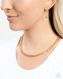 Laidback Layers - Gold Necklace - Paparazzi Accessories Necklace Bedazzle Me Pretty Mobile Fashion Boutique