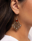 Lattice Legacy - Brown Earrings - Paparazzi Accessories Earrings Bedazzle Me Pretty Mobile Fashion Boutique