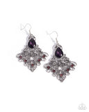Lattice Legacy - Purple Earrings - Paparazzi Accessories Earrings Bedazzle Me Pretty Mobile Fashion Boutique