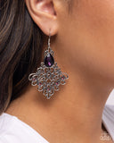 Lattice Legacy - Purple Earrings - Paparazzi Accessories Earrings Bedazzle Me Pretty Mobile Fashion Boutique
