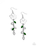 Lattice Lure - White Earrings - Paparazzi Accessories Earrings Bedazzle Me Pretty Mobile Fashion Boutique