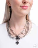 Laurel Layover - Black Necklace - Paparazzi Accessories Necklace Bedazzle Me Pretty Mobile Fashion Boutique