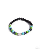 LAVA Will Find a Way - Blue Bracelet - Paparazzi Accessories Bracelet Bedazzle Me Pretty Mobile Fashion Boutique