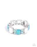 Lavish Laurels - Blue Bracelet - Paparazzi Accessories Bracelet Bedazzle Me Pretty Mobile Fashion Boutique