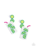 Lavish Limes - Green Post Earrings - Paparazzi Accessories Post Earrings Bedazzle Me Pretty Mobile Fashion Boutique