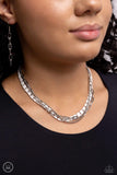LAYER of the Year - White Necklace - Paparazzi Accessories Necklace Bedazzle Me Pretty Mobile Fashion Boutique