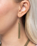 Layered Longhorn - Brass Necklace - Paparazzi Accessories Necklace Bedazzle Me Pretty Mobile Fashion Boutique