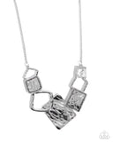 Layered Luxury - Silver Necklace - Paparazzi Accessories Necklace Bedazzle Me Pretty Mobile Fashion Boutique