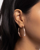Layover Leader - Rose Gold Earrings - Paparazzi Accessories Earrings Bedazzle Me Pretty Mobile Fashion Boutique