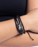 Lead Guitar - Black Bracelet - Paparazzi Accessories Bracelet Bedazzle Me Pretty Mobile Fashion Boutique