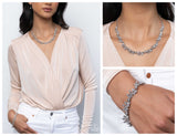Leafy Lady - White Complete Look  - Paparazzi Accessories Bedazzle Me Pretty Mobile Fashion Boutique