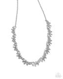 Leafy Lady - White Complete Look  - Paparazzi Accessories Bedazzle Me Pretty Mobile Fashion Boutique