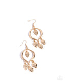 Leafy Landmark - Gold Earrings - Paparazzi Accessories Earrings Bedazzle Me Pretty Mobile Fashion Boutique