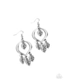 Leafy Landmark - Silver Earrings - Paparazzi Accessories Earrings Bedazzle Me Pretty Mobile Fashion Boutique