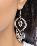 Leafy Landmark - Silver Earrings - Paparazzi Accessories Earrings Bedazzle Me Pretty Mobile Fashion Boutique