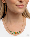 Leafy Layover - Orange Necklace - Paparazzi Accessories Necklace Bedazzle Me Pretty Mobile Fashion Boutique