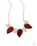 Leafy Leader - Brown Necklace - Paparazzi Accessories Necklace Bedazzle Me Pretty Mobile Fashion Boutique