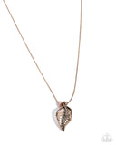 Leafy Limit - Gold Necklace - Paparazzi Accessories Necklace Bedazzle Me Pretty Mobile Fashion Boutique