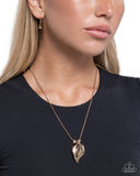 Leafy Limit - Gold Necklace - Paparazzi Accessories Necklace Bedazzle Me Pretty Mobile Fashion Boutique