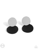 Leather Leader - Black Clip-On Earrings - Paparazzi Accessories Clip-On Bedazzle Me Pretty Mobile Fashion Boutique