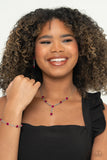 Led by the ROSE - Pink Post Earrings - Paparazzi Accessories Post Earrings Bedazzle Me Pretty Mobile Fashion Boutique