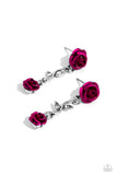 Led by the ROSE - Pink Post Earrings - Paparazzi Accessories Post Earrings Bedazzle Me Pretty Mobile Fashion Boutique