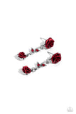 Led by the ROSE - Red Post Earrings - Paparazzi Accessories Post Earrings Bedazzle Me Pretty Mobile Fashion Boutique