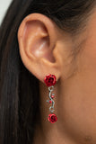 Led by the ROSE - Red Post Earrings - Paparazzi Accessories Post Earrings Bedazzle Me Pretty Mobile Fashion Boutique