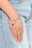Legacy Letters - White - C Bracelet - Paparazzi Accessories Bracelet Bedazzle Me Pretty Mobile Fashion Boutique