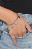 Legacy Letters - White - I Bracelet - Paparazzi Accessories Bracelet Bedazzle Me Pretty Mobile Fashion Boutique