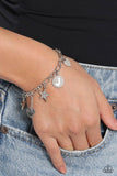 Legacy Letters - White - J Bracelet - Paparazzi Accessories Bracelet Bedazzle Me Pretty Mobile Fashion Boutique