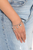 Legacy Letters - White - R Bracelet - Paparazzi Accessories Bracelet Bedazzle Me Pretty Mobile Fashion Boutique