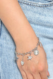 Legacy Letters - White - S Bracelet - Paparazzi Accessories Bracelet Bedazzle Me Pretty Mobile Fashion Boutique