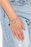Legacy Letters - White - T Bracelet - Paparazzi Accessories Bracelet Bedazzle Me Pretty Mobile Fashion Boutique