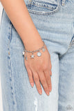Legacy Letters - White - U Bracelet - Paparazzi Accessories Bracelet Bedazzle Me Pretty Mobile Fashion Boutique