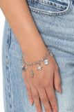 Legacy Letters - White - Z Bracelet - Paparazzi Accessories Bracelet Bedazzle Me Pretty Mobile Fashion Boutique