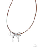 Leisurely Ladylike - Brown Necklace - Paparazzi Accessories Necklace Bedazzle Me Pretty Mobile Fashion Boutique